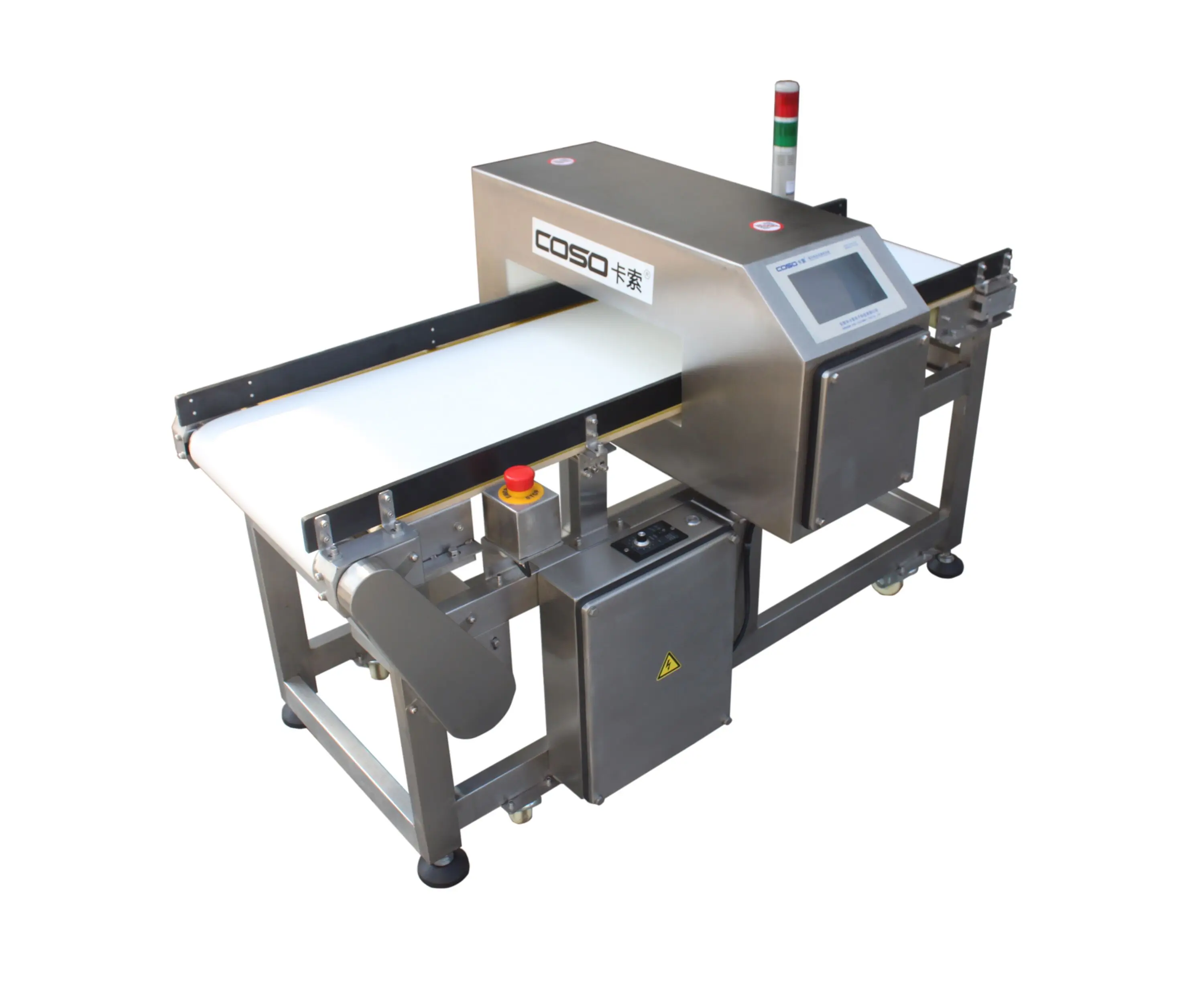 COSO Touch Screen Metal Detector for Wood Chipper with Conveyor Belt