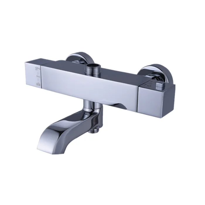 Chrome Thermostatic Shower Mixer Valve – Anti-Scald Wall Mount With 150mm Adjustable Centers