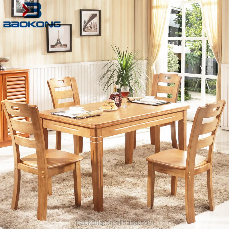 Solid Wood Square Dining Table Set