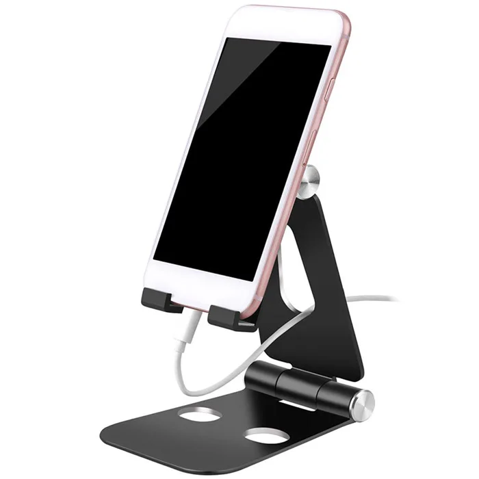 Desk Cell Phone Stand Holder,Updated Aluminum Desktop Solid Universal Desk Stand For All Mobile