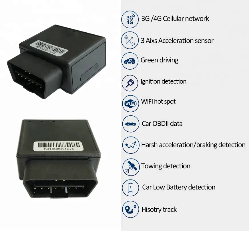 
4g lte gps tracker OBDii obd2 wifi hot spot vehicle eco driving car tracker G800 