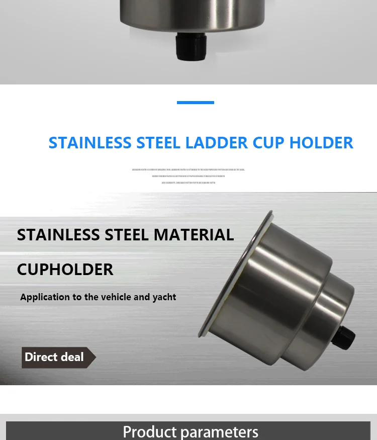 Stainless Steel Cup Drink Holder With Drain For Marine Boat Rv Camper