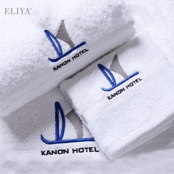 Free Sample Luxury Collection Turkish 100% Cotton 5 Star Hotel White Bath Towel With Logo