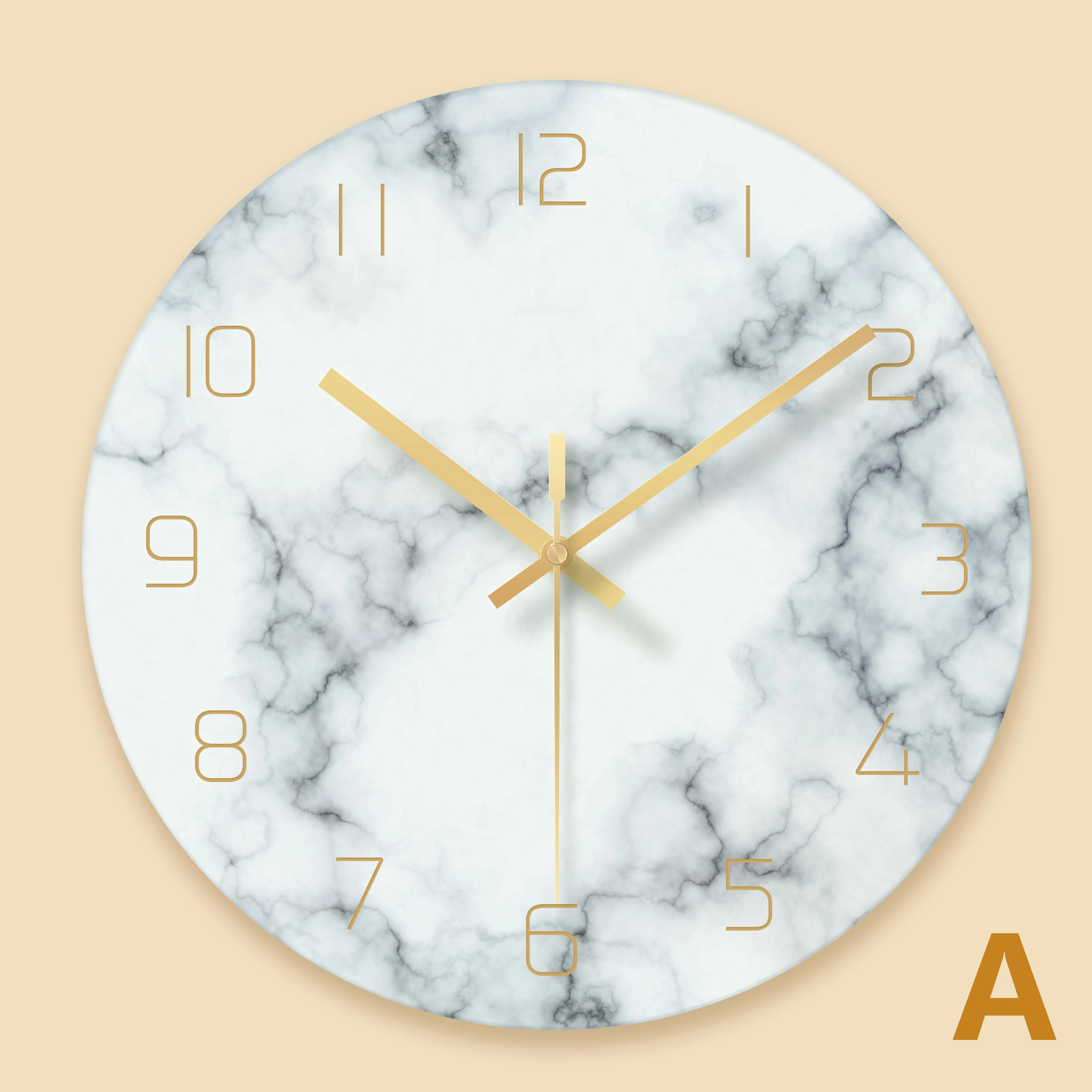 Marbling Simple Fashion Family Glass Wall Clock Buy Sweep Quartz Movement Classic Design Glass Wall Clock For Home Decor