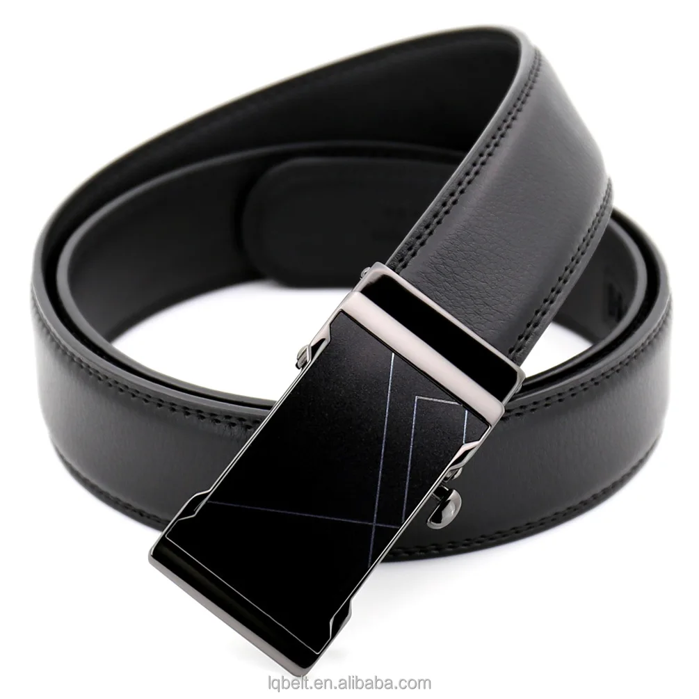 LQbelt New Style Belt Men Genuine Belt Automatic Buckle Ratchet