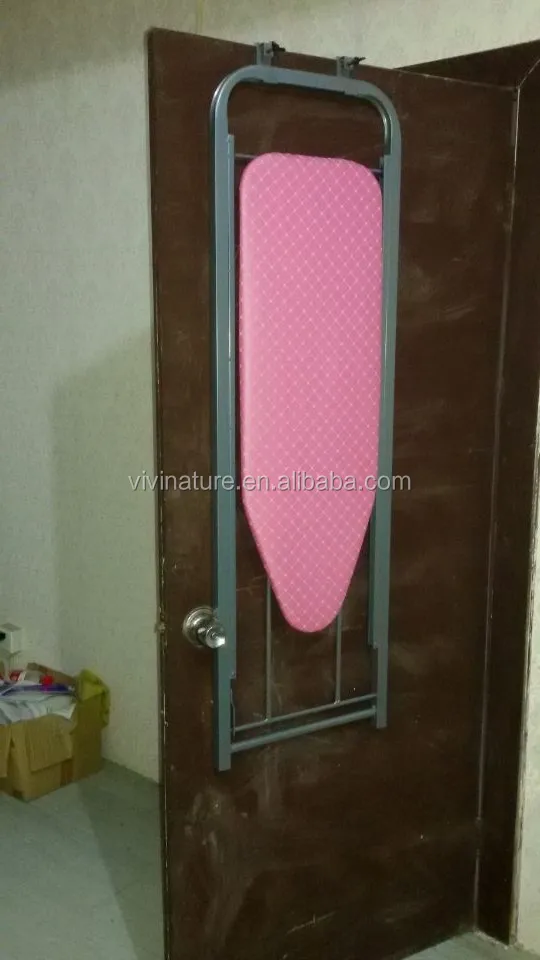 Over the Door hang Mesh Ironing Board with Slide to Folding
