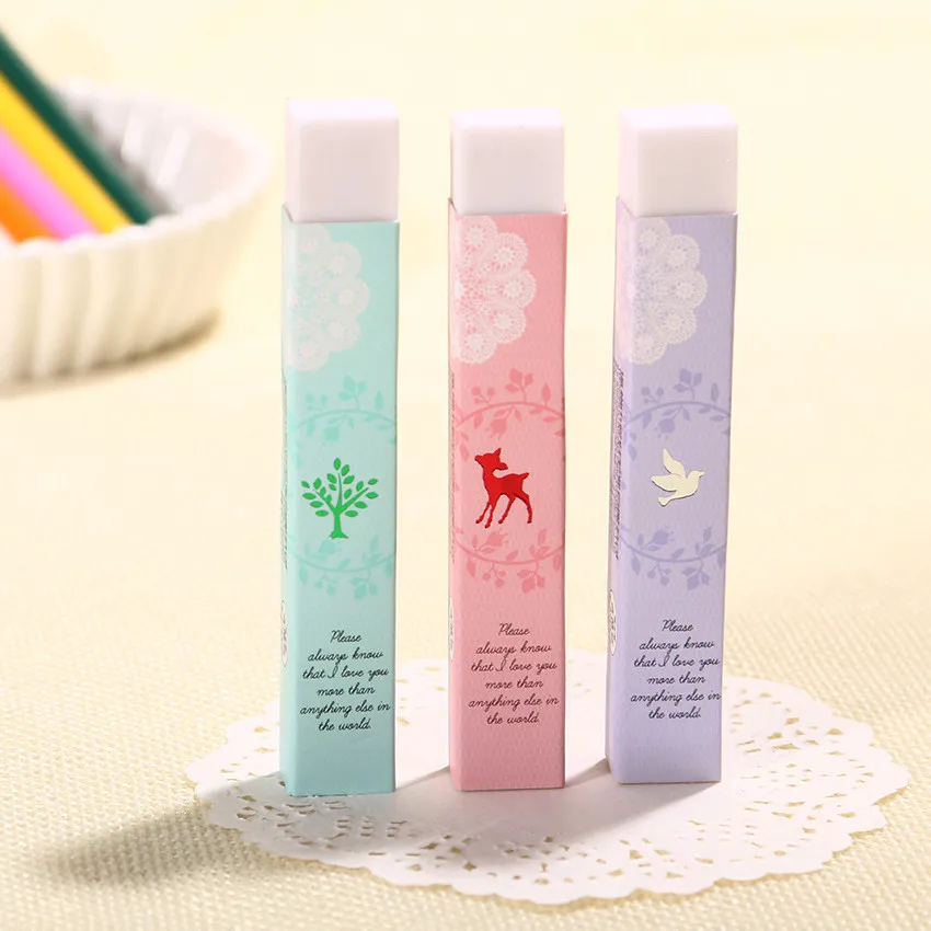 Высококачественный милый кавайный мультяшный цветочный резиновый ластик цветной студенческий подарок