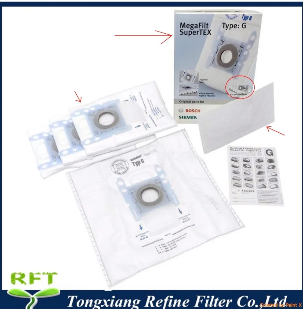 Vacuum Filter Bag Type G Megafit Vacuum Dust Bags 461883 468383 Buy