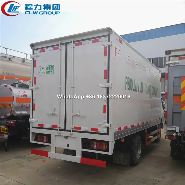 Foton Forland Small 3 Tons 4 Tons Dangerous Goods Transport Van Truck for Sale