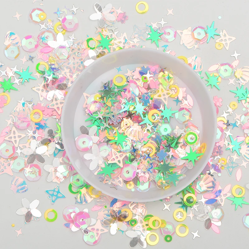 Mix Color Size Glitter Letter Flakes Sequins Face Nail Art Decoration Loose Sequin Paillette Scrapbook Material for DIY Crafts