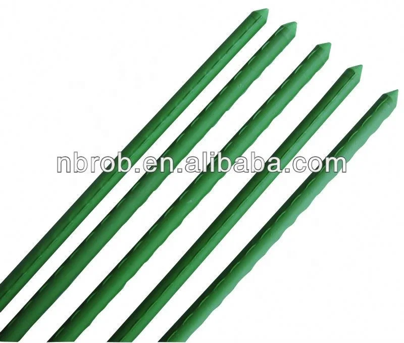 Customized Size Plant Support Stakes Pe Coated Metal Garden Stake For