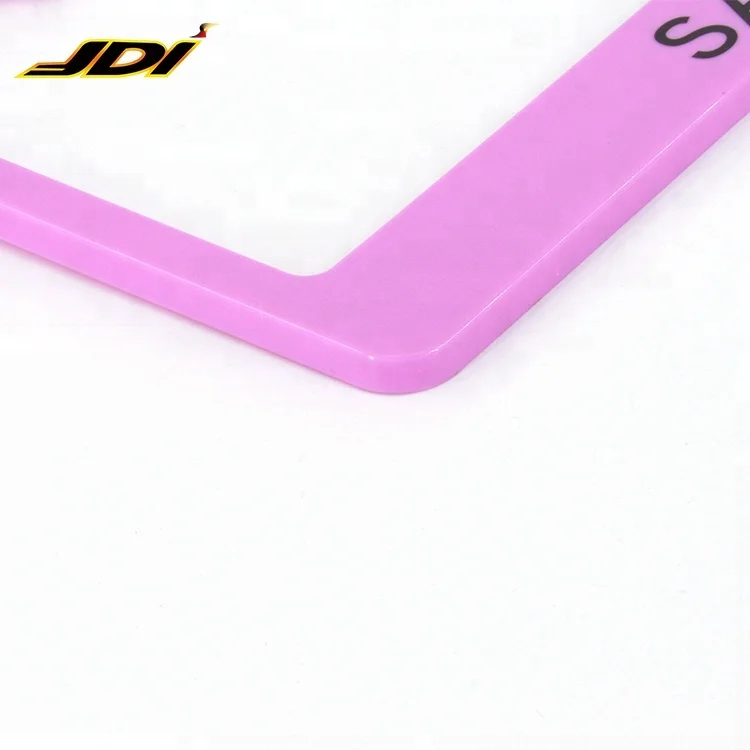 JDI-LM-01 ярко-розовый пластиковая рамка номерного знака автомобиля пользовательские
