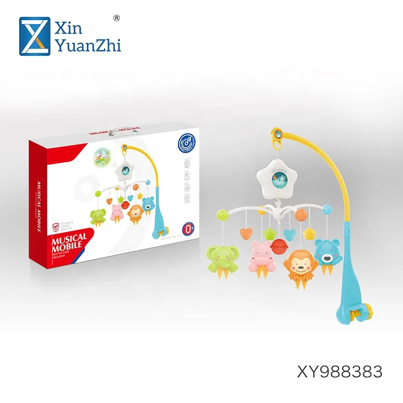 Lovely Colorful Star Projector Bell Rattles Baby Crib Mobile With Cartoon Animals Buy Baby Crib Mobile Mobile Baby Baby Mobile Toy Product On Alibaba Com