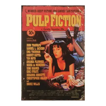 Pulp Fiction Vintage Tin Sign Decorative Cafe Shop Bar Pub Bathroom ...