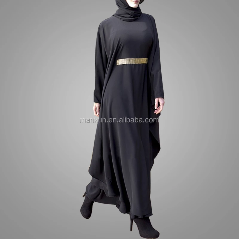 plain black kaftan