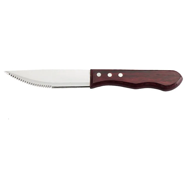 professional steak knife set with pakkawood wooden handle dinner