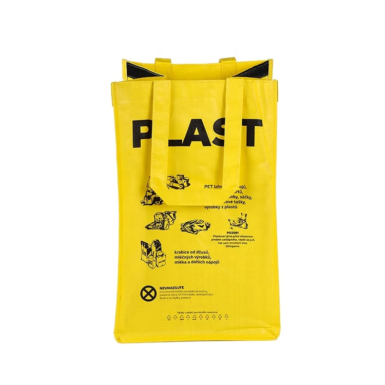 Korean Eco-Friendly Shopping Custom Laminated PP Woven Tote Reusable PP Woven Garbage Bag