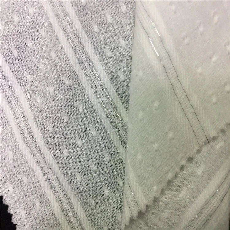 Shinning Lurex Fabric Cotton Lurex Fabric Cotton Dobby Fabric for Cloth