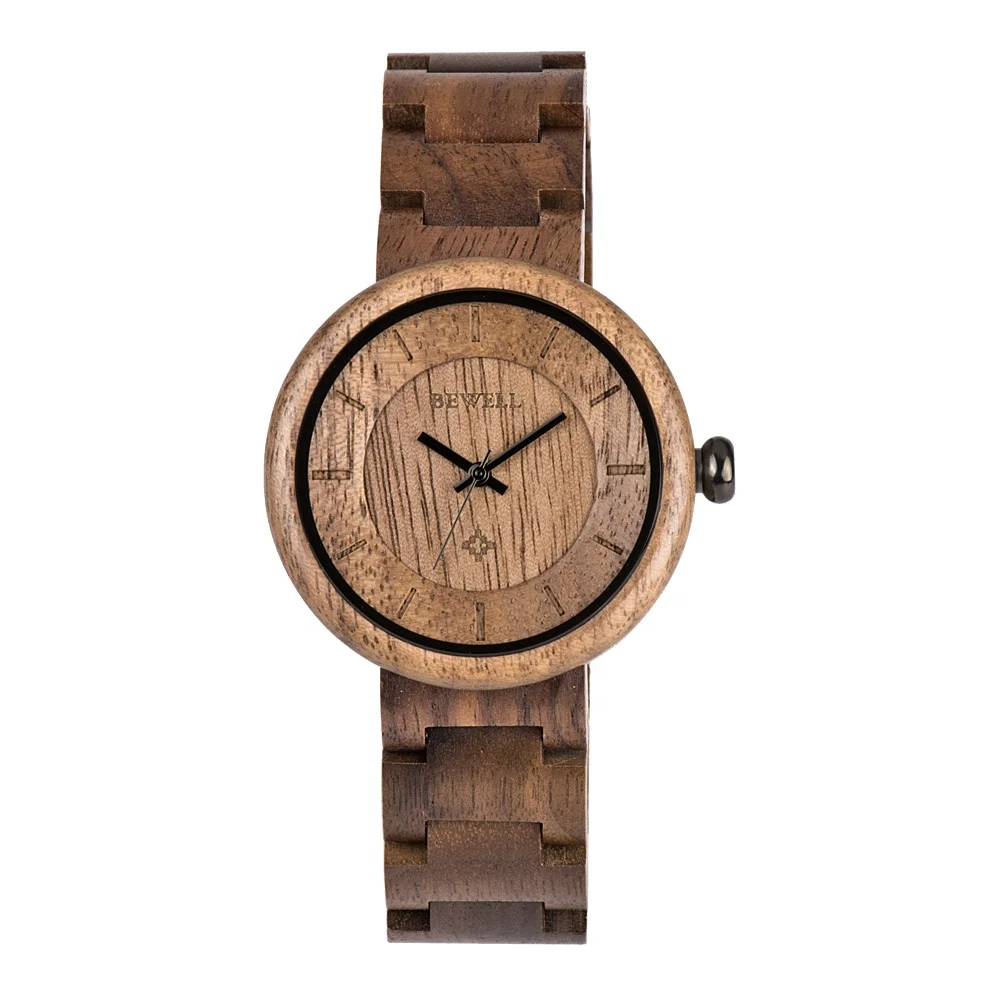 Best Selling Handmade Ladies Wood Watch China Customizable Logo Quartz  Wristwatches Fashionable Wooden Watches for Women Latest