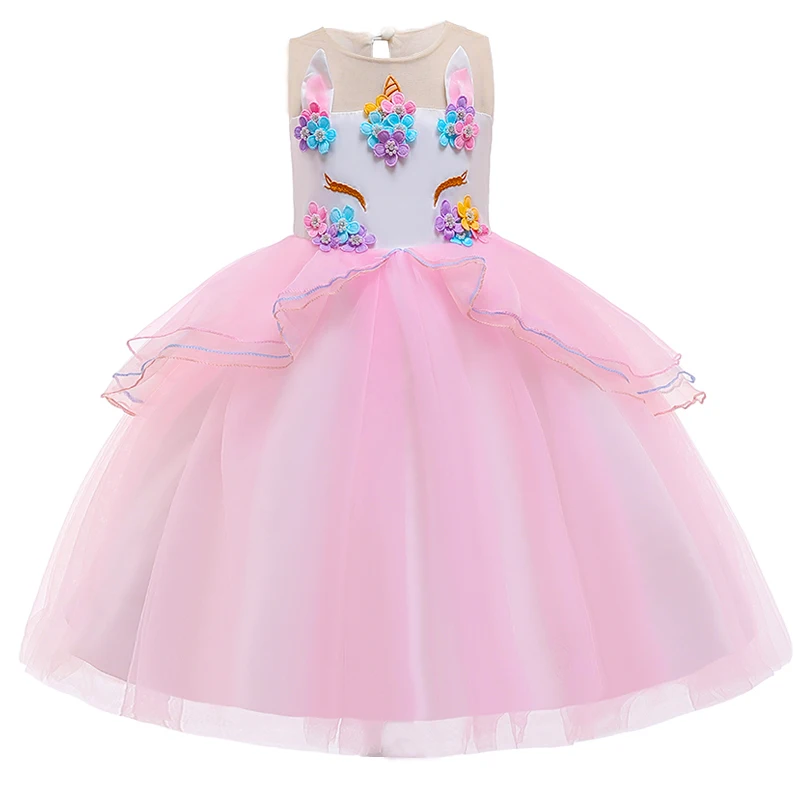 Wholesale Summer Lace Flowers Girls Unicorn Ruffles Girl Clothing ...