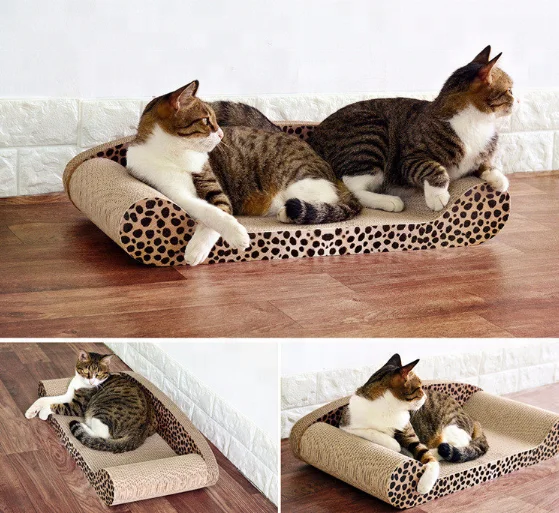 Interactive Cat Scratcher Toy Corrugated Cardboard Cat Scratching Pad Pet Toy
