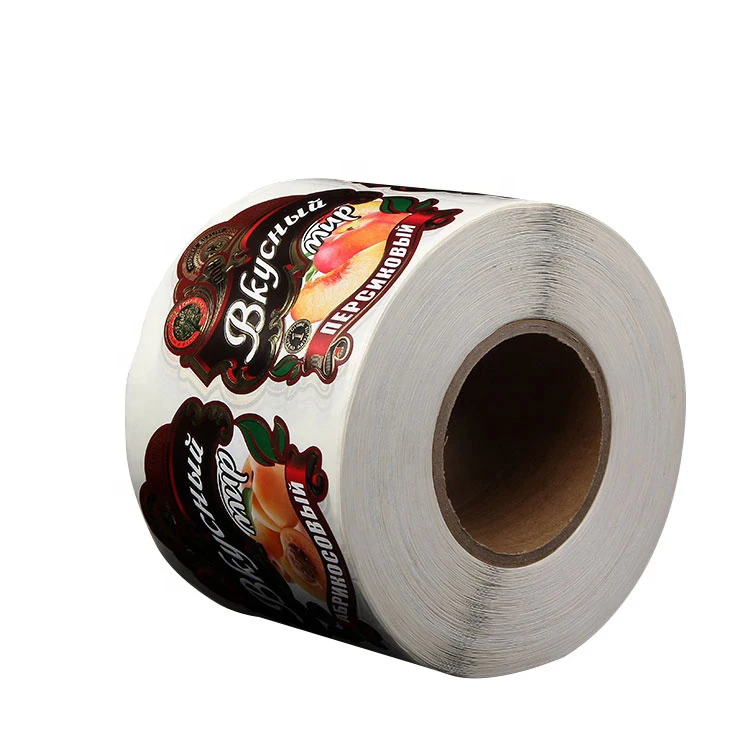 Printing Custom Roll Packaging Private Logo Label Food Jar Bottle Cap Seal Sticker