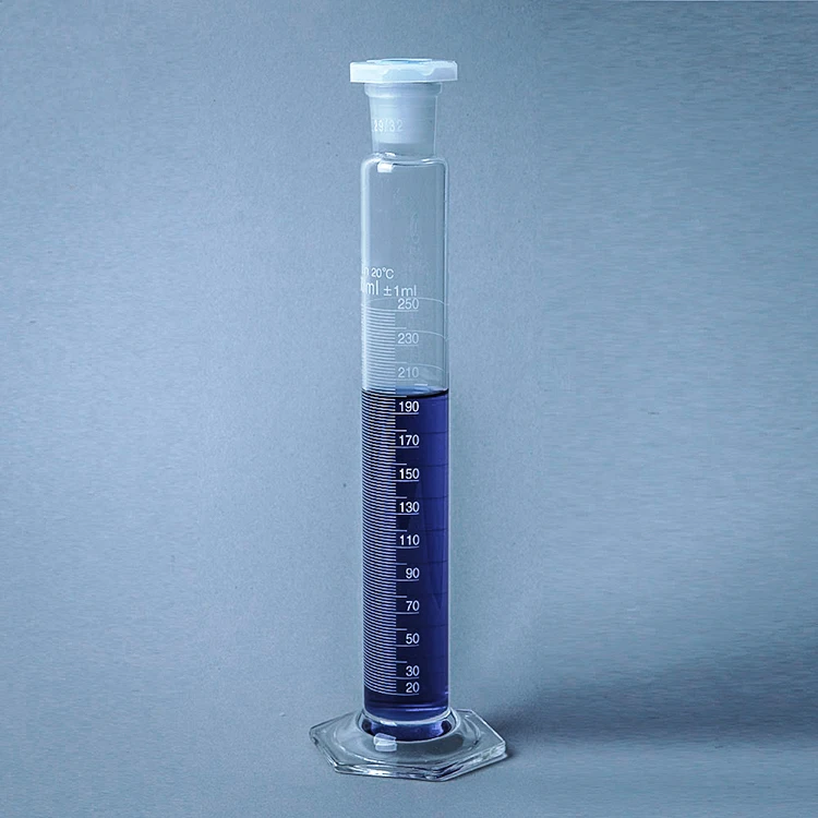 Lab Glass Graduated Measuring Cylinder With Plastic Stopper Buy