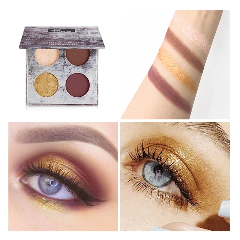 Pudaier 4 Color Eyeshadow Palette Splash Ink Series Eyeshadow Makeup Full Professional Makeup Palette Cosmetics