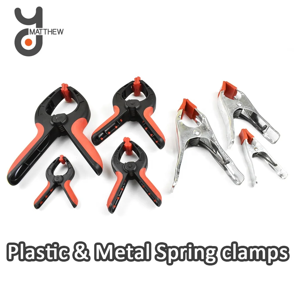 Heavy-Duty Strong Metal Spring Clamps for Woodworking Measured in Inches