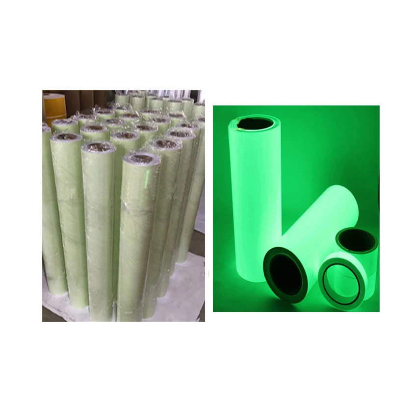 Matt Glow in the Dark Self Luminous Vinyl Siding Film Pvc Material Photoluminescent Plastic Sheet Stickers for Inkjet Printer