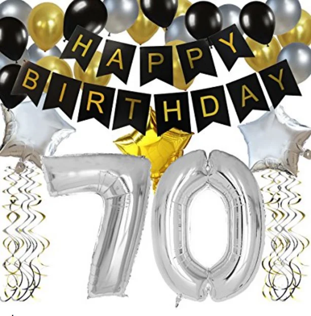Details about   14g 70th happy birthday black 70 table confetti party decorations celebration show original title 