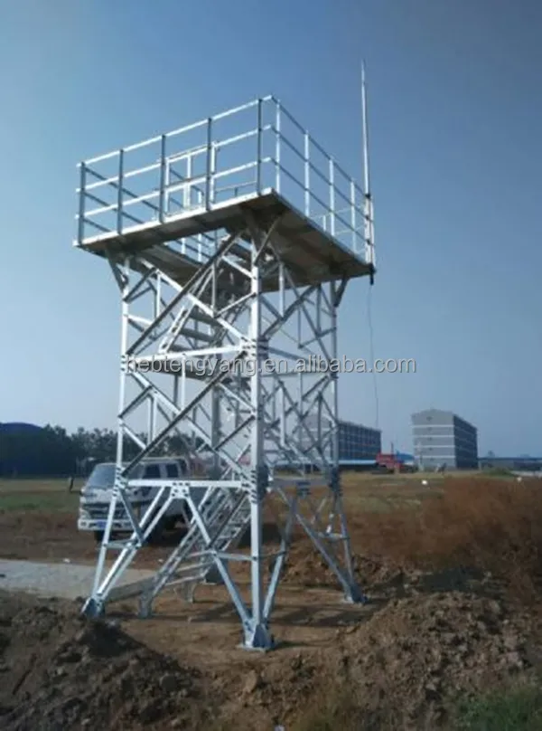 Q235 Material Steel Lattice Guard Meteorological Phenomena Watch Tower Telecommunication Tower Observation Tower Supplier