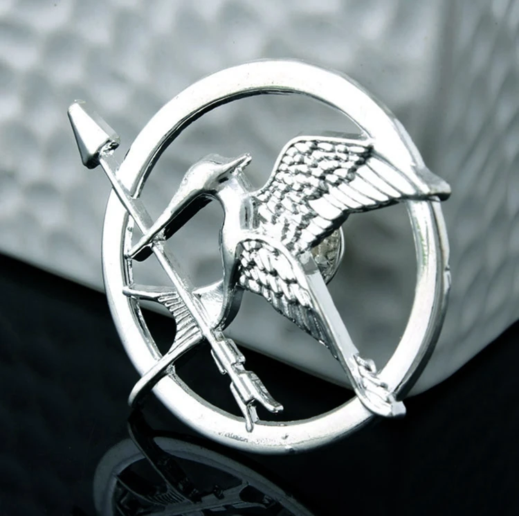 The Hunger Games Retro Gold and Antique Bronze Mockingbird Pin Fashion Alloy Brooch for Men and Women