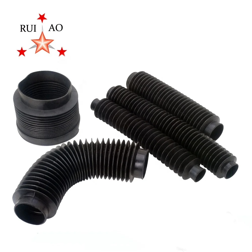 Flexible Rubber Bellows Round Cover Sewn Round Bellows Accordion Cylinder Rod Bellows Lead Screw