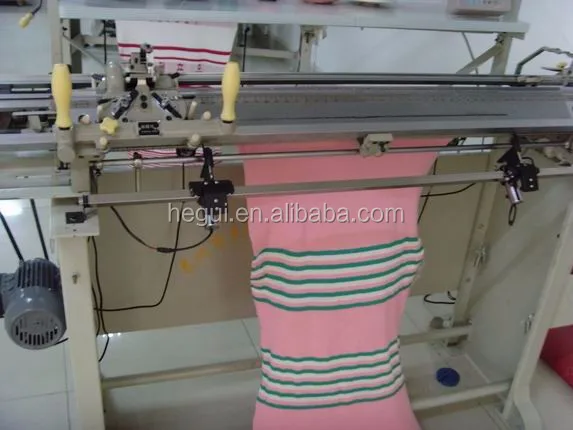 Flying Tiger  Semi Automatic Auto Manual Hand Driven Flat Knitting Machine for Sweater Collar Cuff Hat