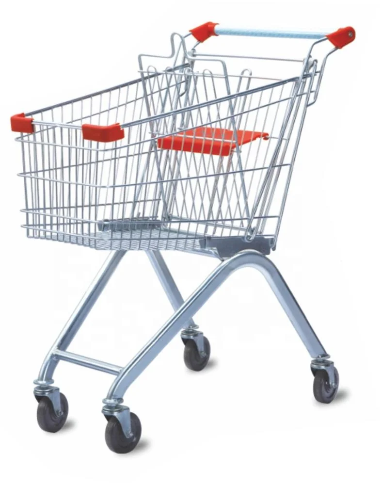 Supermarket Wicker Shopping Cart With 4 Wheels Wicker Shopping Baskets