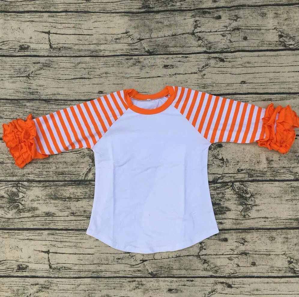 black and orange raglan shirt