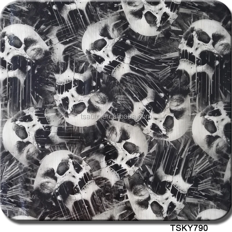 TSAUTOP 1M Width Flame and Skull Wholesale Hydrographic Film