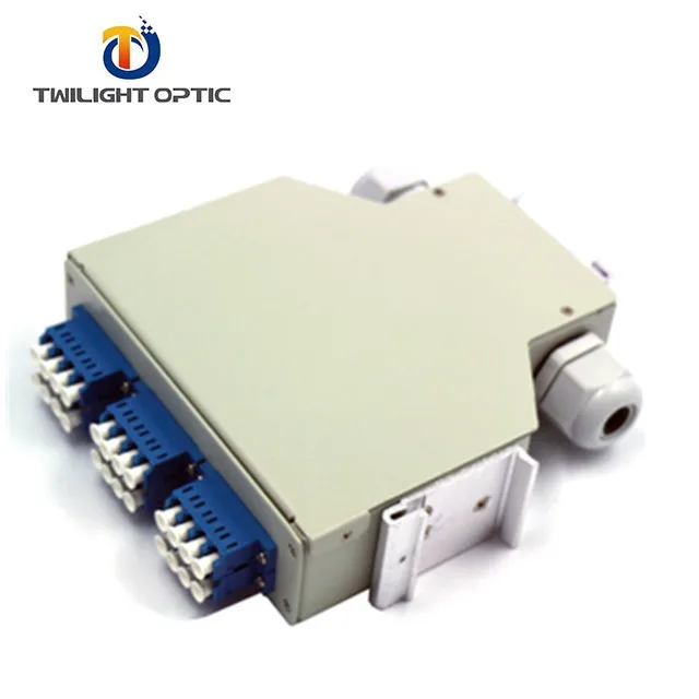 DIN rail glasvezelbox leeg voor 6 адаптеров 6xsc-дуплекс 6xLC-quad