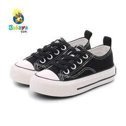 C7100 HUANQIU, новая парусиновая Детская Обувь На Шнуровке Для девочек и мальчиков, для школьной прогулки