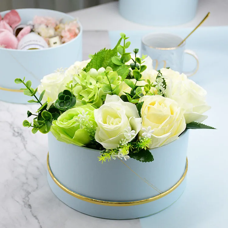 Green Florist Hat Boxes for Flowers