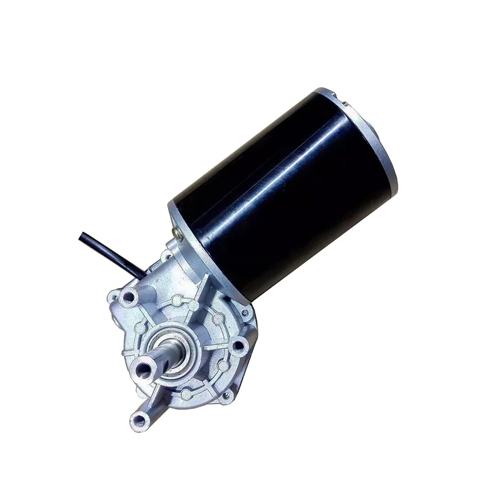 220V DC Motor 200W Waterproof High Torque Worm Gear with Brush Commutation Permanent Magnet Construction for Home Appliance Use