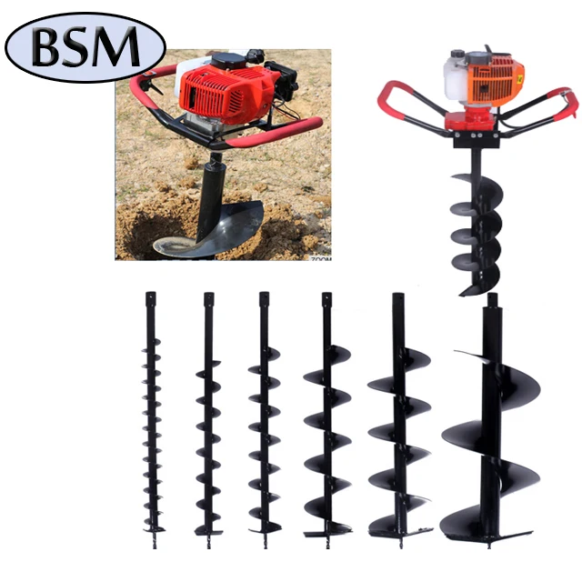【Three Drills】Gas Powered 52cc Earth Auger Power Engine Post Hole Diggers Sets 