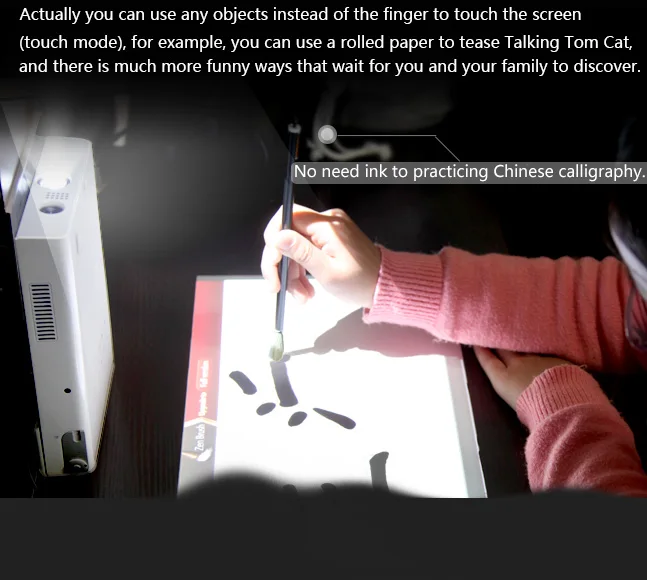 Finger Pen Touch Android Smart Interactive Mini Projector 3D