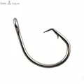 30pcs 39960D Stainless Steel Fishing Hooks Saltwater Fishing Tuna Circle Bait Fishhooks Size 8 0 9