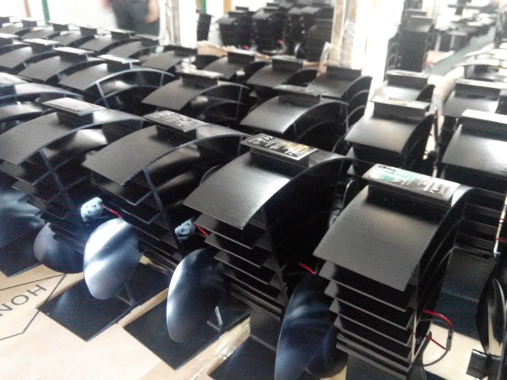 Hot Sale Home Heater Pellet Stove Maple Leaf Heat Powered 4 Blades Exhaust EcoFan Wood Fireplace Stove Top Fan