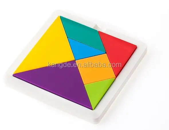 Rompecabezas Tangram de silicona de alta calidad para niños