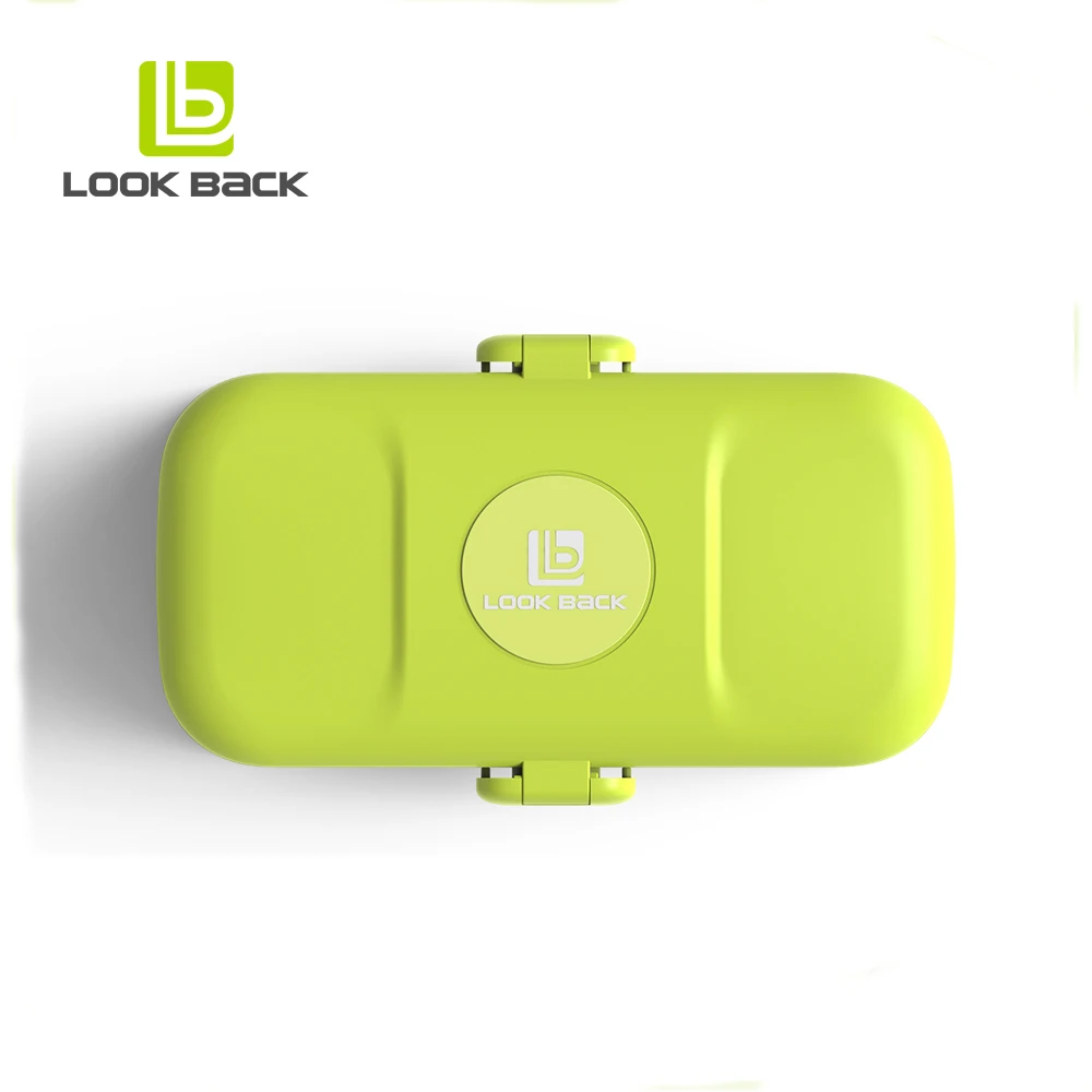 LOOK BACK Leakproof 2 Layer Tiffin Bento Plastic Lunch Box for Kids