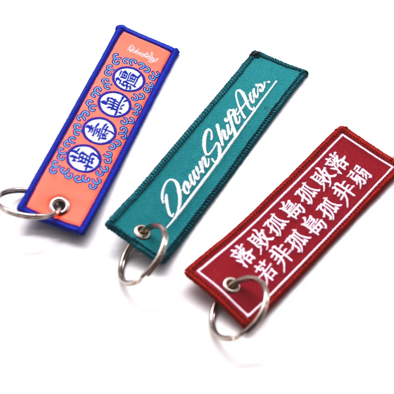 Tag Woven Jet Tags Embroidered Keychain , Find Complete Details about Custo...