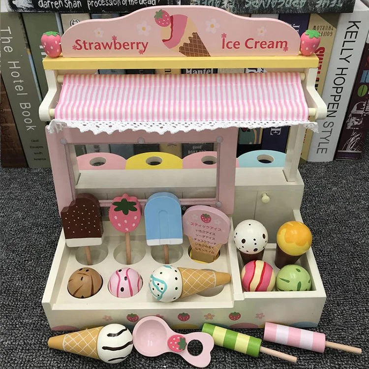 
Рождественский Игровой Набор для ресторана, деревянная кухонная игрушка, для девочек, для дня рождения, для матери, набор игрушек для мороженого 